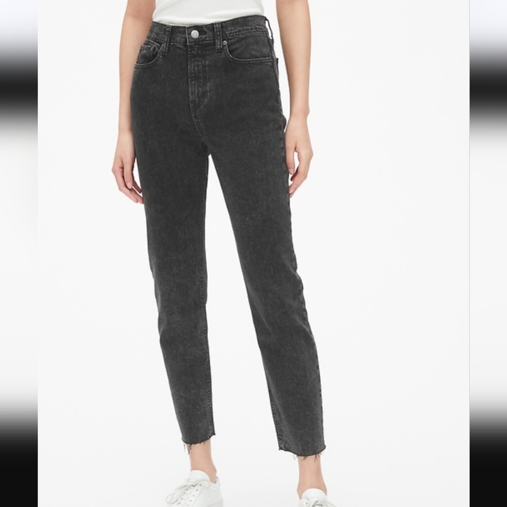 GAP Cheeky Straight Washed Black Jeans
